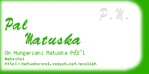 pal matuska business card